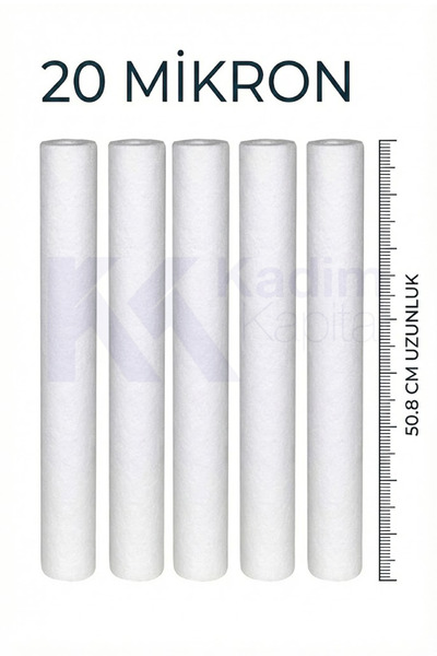 Kadim Kapital 5 Adet 20 İnç 20 Mikron Spun Sediment Filtre - Bina Girişi ve K...