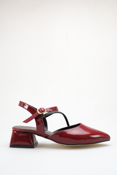 ich1one Pantofi de damă Torino din piele lăcuită cu toc – Toc de 5 cm, pentru...