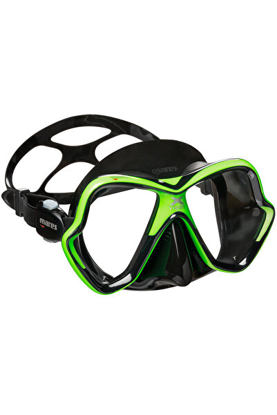 Mares Маска за гмуркане - X-VISION Черна, Лайм