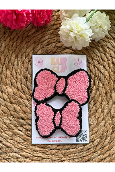 AKBAŞ DESİGN Bow Punch Embroidery Mother Daughter Buckle Set