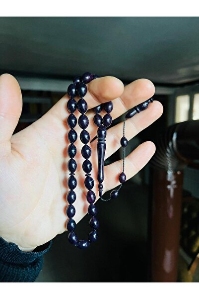 TTS TÜRK TESBİH SANATI سبحة يدوية الصنع من الزجاج البرتقالي الناري