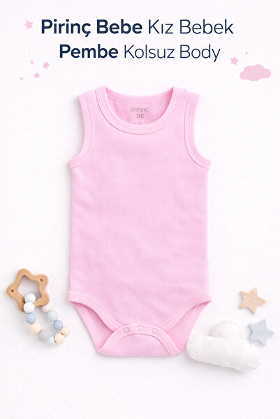 PİRİNÇ BEBE طقم ملابس داخلية بدون أكمام للفتيات الصغيرات مكون من قطعتين بجميع...