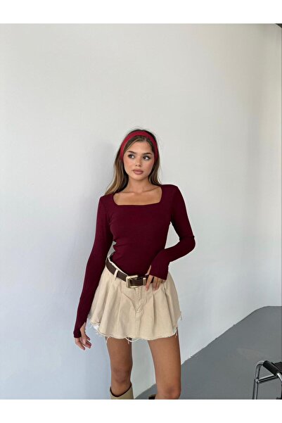 ZACHARIUZ Body with Finger Detailing and Square Neckline