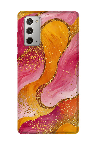 lelia حافظة هاتف شفافة مطبوعة متوافقة مع هاتف سامسونج جالاكسي نوت 20 |   مجمو...