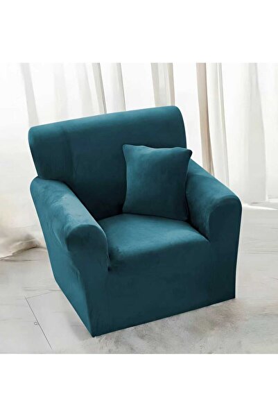 trendyhome Elastic Velvet Armchair Cover, Soft Material, Extra Fasteners – Da...