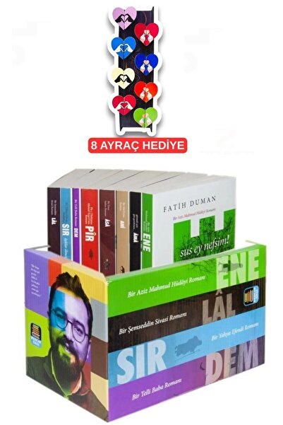 Mercan Kitap Fatih Duman 8 Kitap Set-8'li Özel Tasarım Kalp Ayraç Hediyeli