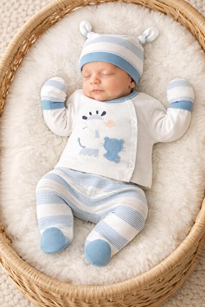 BYS BABY FASHION طقم ملابس خروج من المستشفى للأطفال حديثي الولادة مكون من 5 ق...
