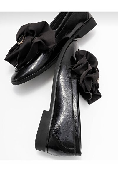 BARIŞ AKBULUT حذاء باليه بفيونكة من الساتان