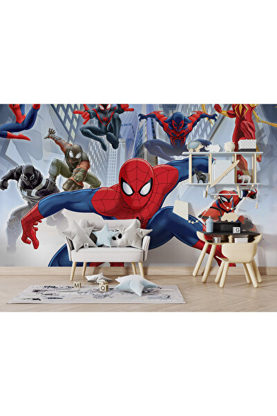 Grown Marvel Örümcek Adam Formları Çocuk Odası Duvar Kağıdı