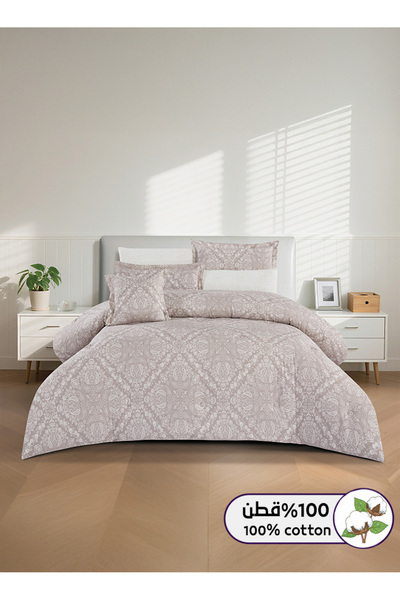 Melen Queen Size Summer Bedding Set, 100% Cotton - 8 Pieces - Fits a 200x160 ...