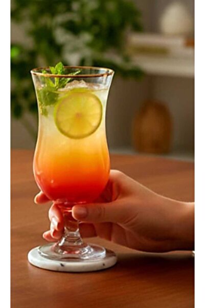 ariana sytle 6 Gilded 350 Cc Cocktail Glasses