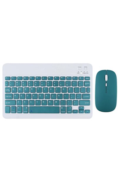 TUROTTO Tüm Cihazlara Uyumlu Şarj Edilebilir Kablosuz Bluetooth Klavye Mouse Set
