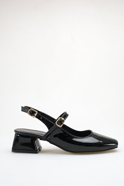 ich1one Palermo Women's Patent Leather Heeled Ballerina Shoes – 5 cm Heel, Ca...