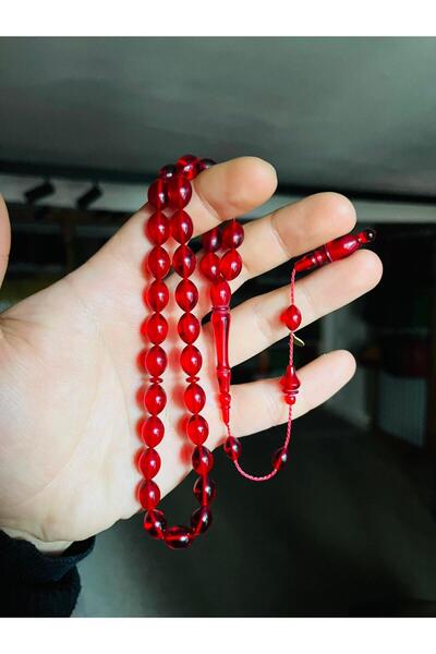 TTS TÜRK TESBİH SANATI Handcrafted Beyzi Fire Amber Prayer Beads