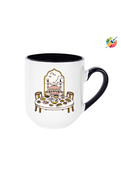 CERCİBAZAAR Ramadan Feast Themed Special Design Mug – Eid Gift Porcelain Elit...