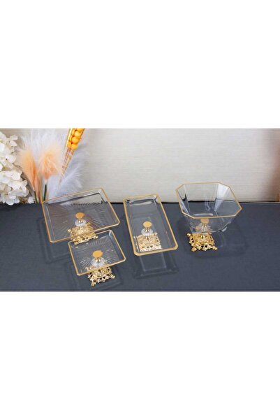 ÇNR Home Collection 4-Piece Metal Stand Cookie Display Set