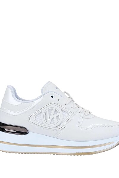 Daloğlu Beige Skin Padded Sole Women's Sports Shoes Women's Sneaker