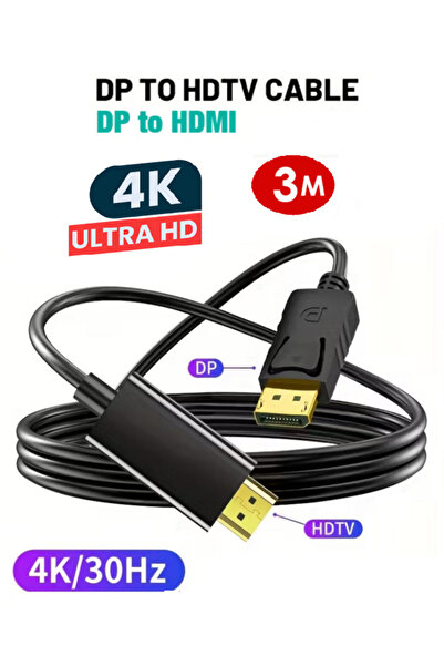 ANKTEK Displayport Dp To Hdmi Çevirici Kablo 4K*30Hz Dp To HDMI Dönüştürücü (...