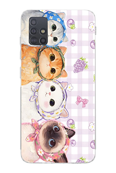 moonset Samsung Galaxy M31S Uyumlu Baskılı Yumuşak Silikon Şeffaf Telefon Kılıfı