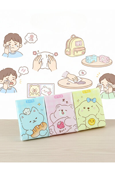 Bam Cute Designed 9-Piece Mini Pocket Tissues