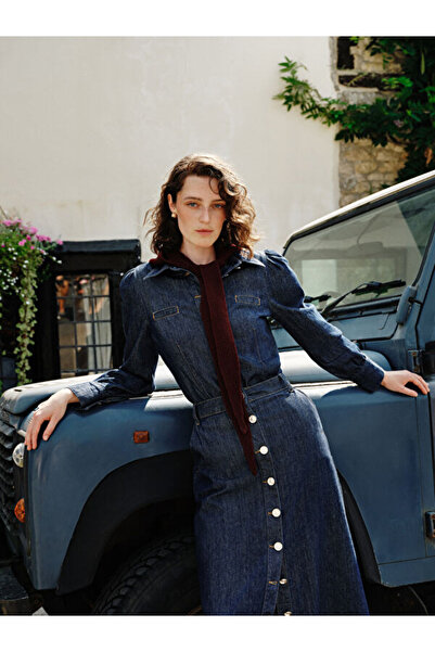 LC Waikiki Rmz Gi̇yi̇m Farkiyla Shirt Roba Collar Women's Jean Jacket