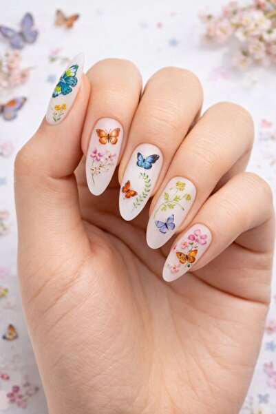 Sibelon 3D Kabartmalı Nail Art Sticker Kendinden Yapışkanlı Tırnak Dövmesi Ta...