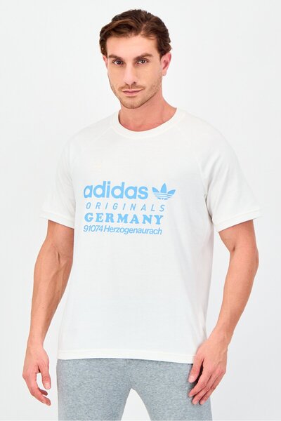 adidas Men Sportswear Fit Short Sleeve Outdoor T-Shirt, White