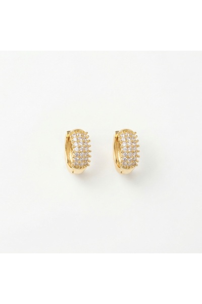 AccessoriesCınCık Steel Earrings Gold Color Stone Inlaid Women's Earrings