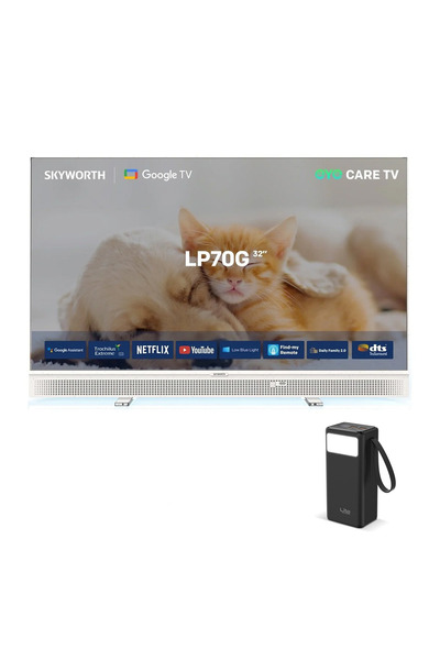 Skyworth تلفزيون أندرويد محمول مقاس 32 بوصة + محطة طاقة لايت بسعة 40000 مللي ...