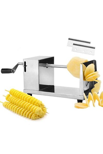 Generic TRADEGATE Manual Twisted Potato Slicer (Silver Standard)