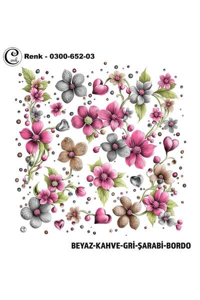 Cenk Desenli Oyalık Yazma - 0300-652