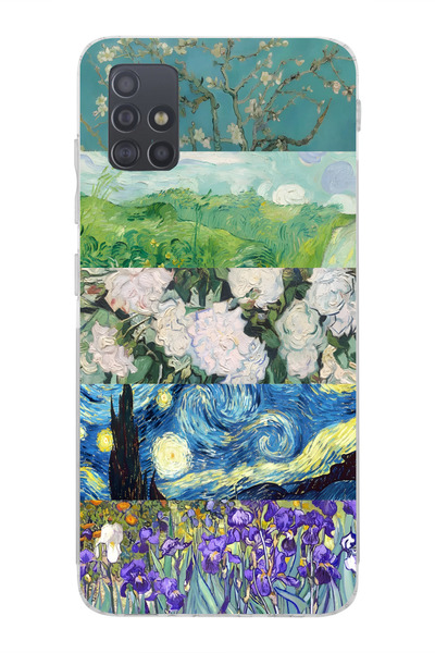 moonset Samsung Galaxy M31S Uyumlu Baskılı Yumuşak Silikon Şeffaf Telefon Kılıfı