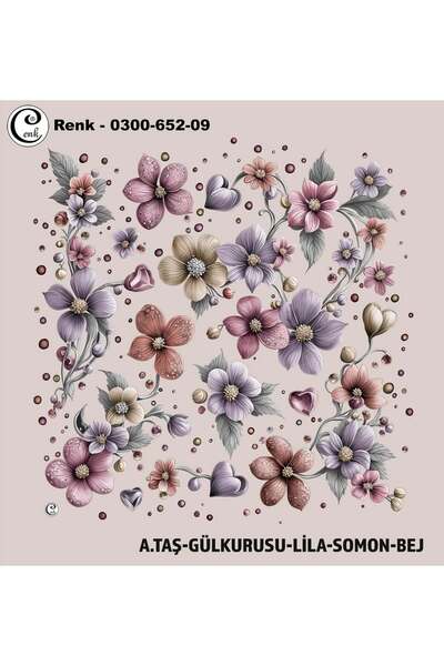 Cenk Desenli Oyalık Yazma - 0300-652