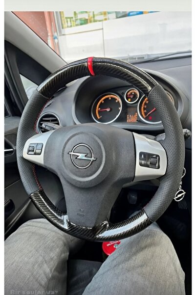 detaydireksiyon Direksiyon Kılıfı Opel Corsa 2012 D kasa Parlak Kristal Karbo...