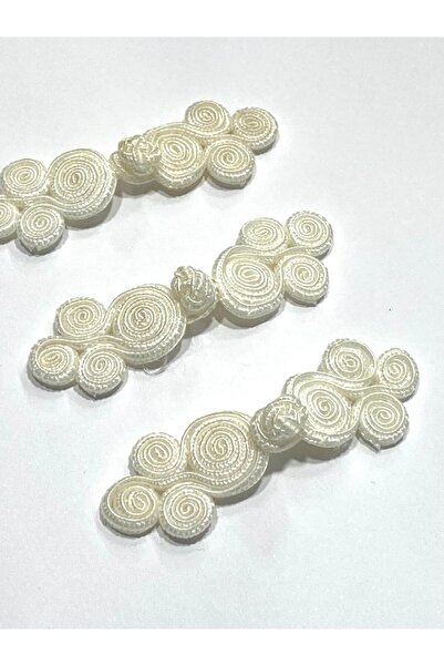 karantuhafiye زر ياباني محبوك - حجم صغير |   أبيض مائل للصفرة |   مجموعة من 3...