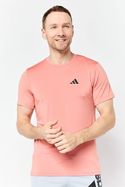 adidas Men Sportswear Fit Short Sleeves Running T-Shirt, Dark Peach