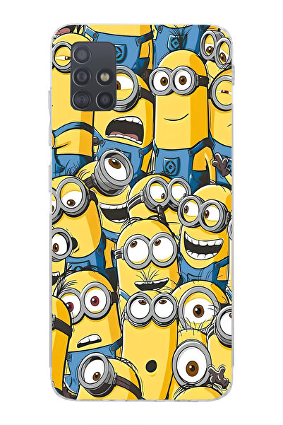 moonset Samsung Galaxy M31S Uyumlu Baskılı Yumuşak Silikon Şeffaf Telefon Kılıfı