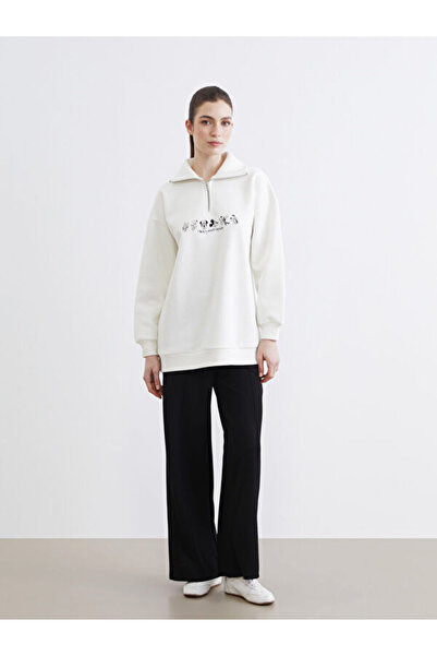 LC Waikiki Επιλογές από την ESVAB: Γυναικεία φαρδιά φούτερ παντελόνια με κορδ...