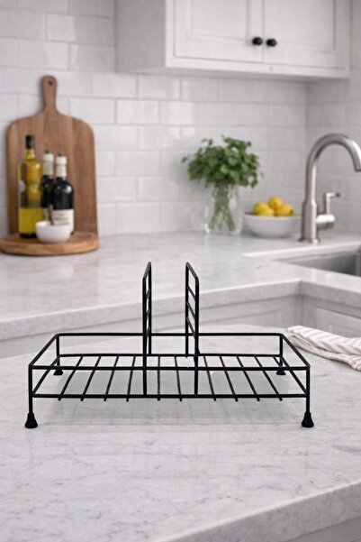 Home Stuff Suport negru premium pătrat pentru săpun (doar suportul)