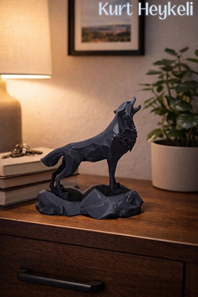 micreative3d 3D Baskı Kurt Heykeli Dekoratif Figür