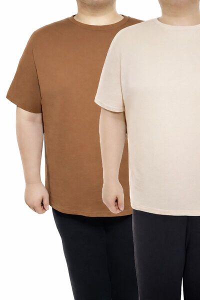 upsize Büyük Beden Erkek Tişört %100 Pamuk – Rahat Kalıp, Yumuşak Doku (2xL–6...