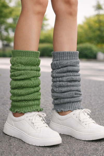 URART زوجان من الجوارب النسائية ذات اللونين المنفصلين، جوارب ناعمة دافئة تحت ...