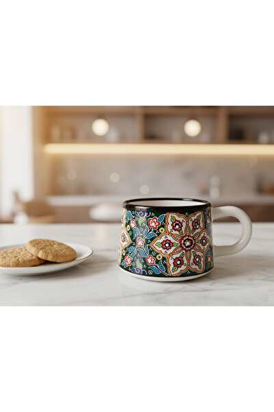 RGS HOMELİFE 2'li El Yapımı Seramik Kupa Seti, Seramik Kahve, Espresso ve Çay...