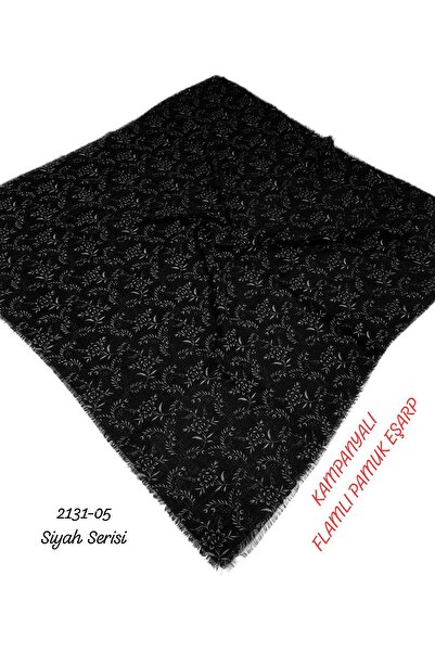 Sedef Kampanyalı Flamlı Pamuk Eşarp