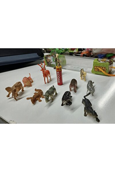 Kayra Plastik Mini Vahşi Hayvanlar Timsah Kurt Geyik Zürafa Kaplan Hipopotam ...