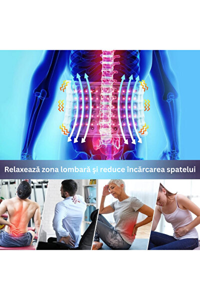 INVICTWIN Centură Lombară - Masaj cu Vibrații Multiple, Relaxare si Alinare a Durerilor Musculare/Menstruale