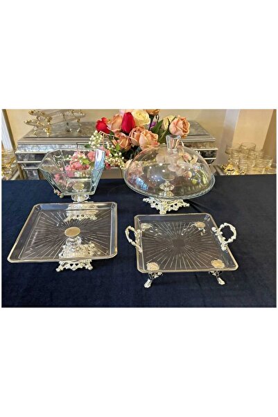 ÇNR Home Collection 4 Piece Silver Set