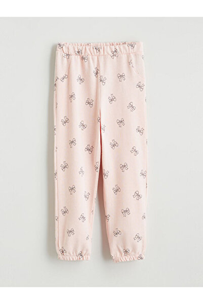 LC Waikiki Selections by Esvab Bowknot Printed Baby Girl Jogger Sweatpants