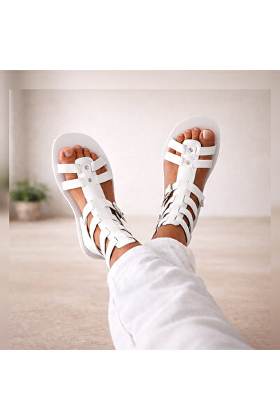 Bostini Leather Short Festival Gladiator Sandals