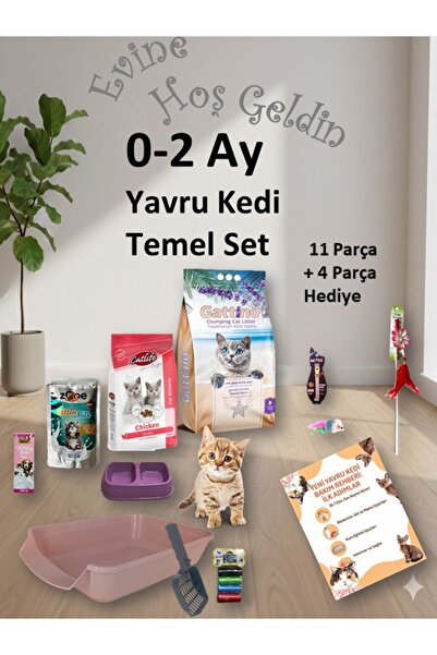 chittoshop 0-2 Ay Yavru Kedi Temel Başlangıç Seti - 15 Parça: Bakım Malzemele...